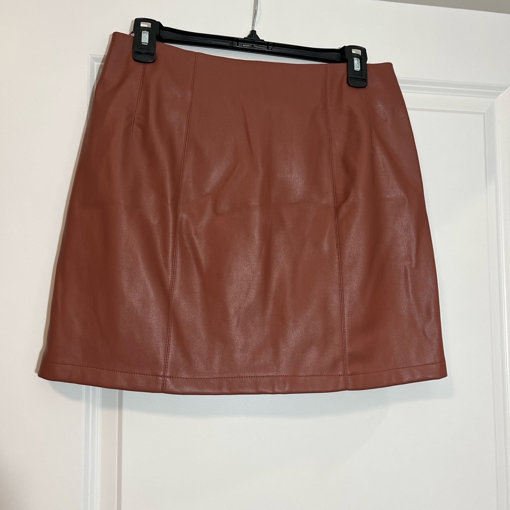Faux Leather Mini Skirt